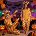 thumbnail image 4 of CVBCOS Adult Giraffe Halloween Unisex Costume Onesie Pajamas-Plush One Piece Cosplay Suit for Women and Men, 4 of 7