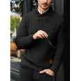thumbnail image 3 of Fexilor Men's Turtleneck Sweater Pullover Stylish Shawl Collar Knit Top for Regular Fit, 3 of 7