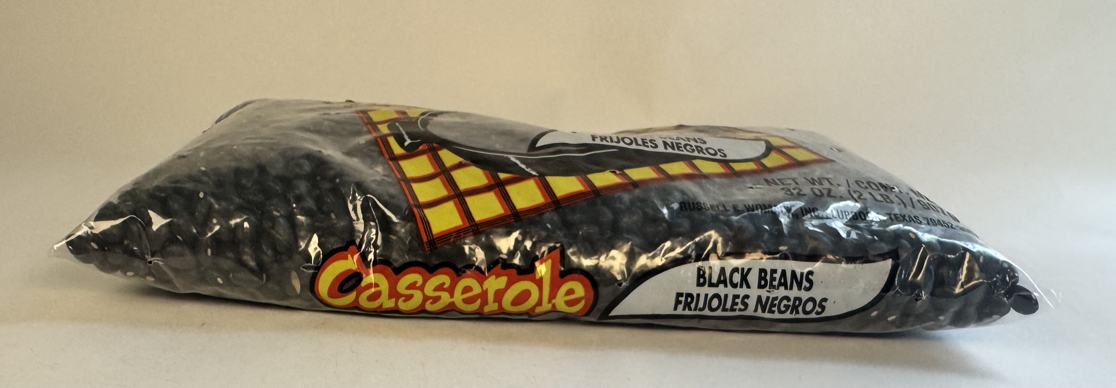 Casserole 2 lb Black Beans. Tree Nut-Free and Peanut-Free