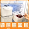 thumbnail image 5 of Fenbeli Fruit Vegetable Storage Containers for Fridge, 6 Pack Produce Saver with Lids and Removable Colander, BPA-Free Airtight Fresh Keeper with Adjustable Vent & Divider, Refrigerator Organizer Set, 5 of 11