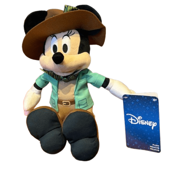 Disney Parks Animal Kingdom Safari Minnie Mouse Plush Toy New With Tag