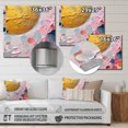 thumbnail image 4 of Designart "Geometric in Pink and Grey IV" Modern Metal Wall Art Prints, 4 of 5