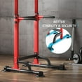 thumbnail image 3 of SOGES Height Adjustable Power Tower Dip Stands Pull up Bar Strength Training for Home Gym Red, 3 of 9