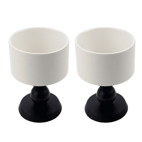 Ceramic Dessert Bowls Retro Ceramic Goblet French Ice Cream Cup Pudding Dessert Bowl Elegant Design for Parties Black