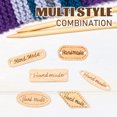 thumbnail image 3 of 200pcs Handmade Tag Label Wooden Button Connector Sew Scrapbooking Crafts, 3 of 8