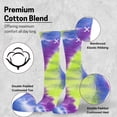 thumbnail image 2 of ODD SOX – Basix Unisex Crew Socks – Tie Dye Far Out – Large – Soft Cotton Blend Ribbed Crew,, 2 of 6