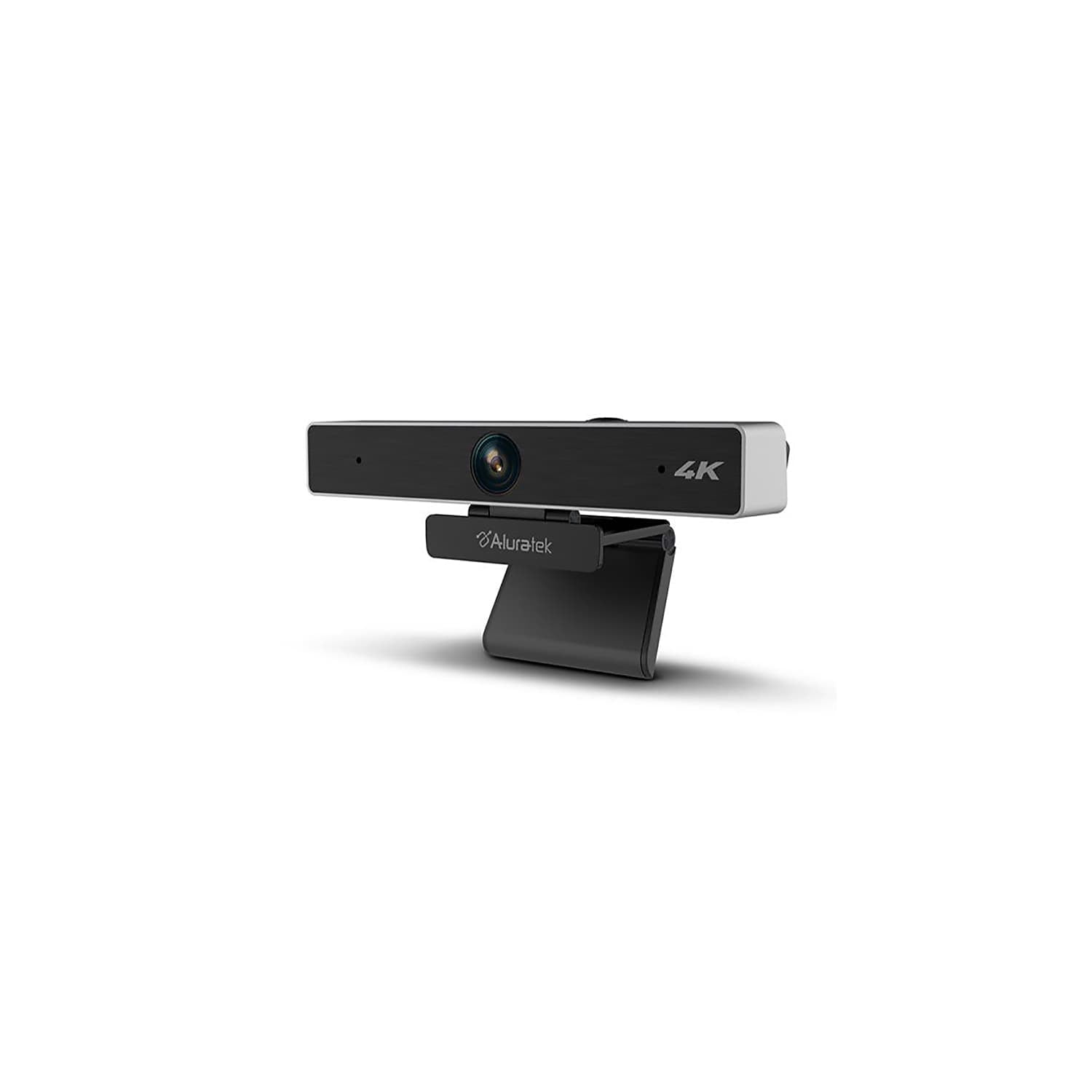 Aluratek 4K Ultra HD USB Webcam w/ 5X Digital Zoom, Dual Stereo Mics