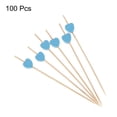thumbnail image 3 of Bamboo Cocktail Toothpicks Heart Drink Fruit Picks Cocktail Skewers 100Pack Blue, 3 of 7