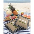 thumbnail image 3 of Waterproof Throw Pillow Covers, Daisy Flowers Black White Buffalo Check Plaid Decorative Pillowcase Soft Cushion Case for Patio Couch Tent Balcony, Set of 2 Square, 18"X18", 3 of 6
