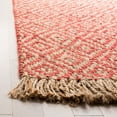 thumbnail image 4 of SAFAVIEH Natural Fiber Thomas Geometric Jute Area Rug, Fuchsia/Natural, 6' x 6' Square, 4 of 8