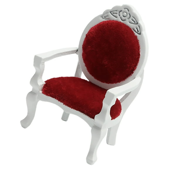 WORGEOUS Mini Tools Mini European Style Small Chair 8.50X5.60X4.70CM White