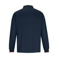 thumbnail image 4 of Miluxas Mens Long Sleeve Polo Shirts Button Casual Tee Collared Work Pullover Shirts Navy, 4 of 5