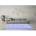 thumbnail image 3 of Ahgly Company Machine Washable Indoor Square Abstract Blue Modern Area Rugs, 8' Square, 3 of 4