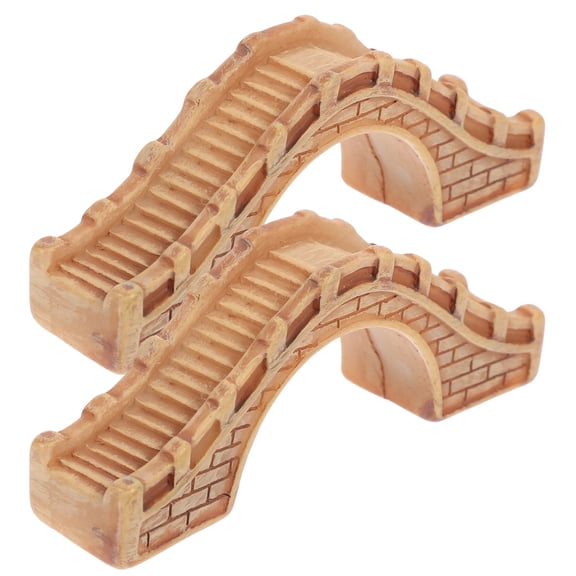IDEANATEGRATE Decor Miniature Arch Bridge Ornament Resin Bridge Model For Bonsai Garden Landscaping