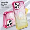 thumbnail image 3 of for iPhone 14 Pro Max Case Magnetic Phone Case, [Support for Magsafe] Gradient Crystal Elegant Case, Four Corner Cushion Protection Cover Camera Protective for Girls Women -Red Yellow, 3 of 12