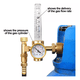 thumbnail image 3 of "Regulador Con Flujómetro Para Co2 Y Gas Argón 3500 Psi Color Dorado ", 3 of 5