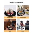 thumbnail image 2 of 15 Inch Round Placemats Set of 6, Valentine's Day Non Slip Heat Insulation PP Table Mats, Pink Bowknot Ribbon on Black Mother's Day Washable Place Mats for Kitchen Dining Party Table Decor, 2 of 7