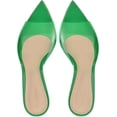 thumbnail image 5 of Women's Clear Pointed Open Toe Stiletto Heel Slide Sandals – Fashion Slip On Transparent Strap High Heels Mules for Party Wedding Prom, 5 of 11