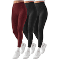 thumbnail image 1 of Set 3 Mallones Mujer Leggings Stretch Leggins Mayon Mallas, 1 of 9
