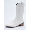 thumbnail image 3 of Botas de vaquero para mujer Botas de vaquera occidental con tacón grueso Botas de media pantorrilla para mujer, 3 of 8