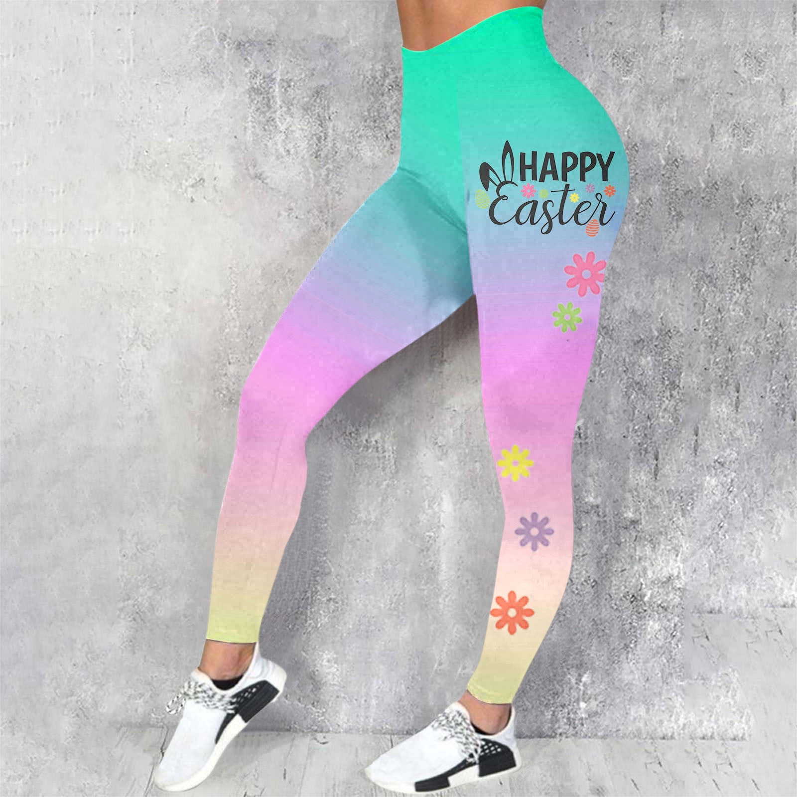 Womens Halara Pants Women's Casual Sports Yoga Slacks Colorful Easter Print  Tight Leggings Casual Training Slacks Baggy Sweatpants For Women 