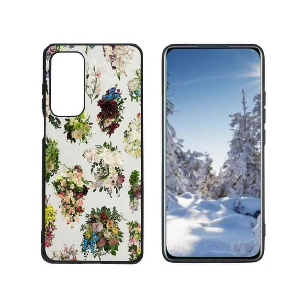 Compatible with Motorola MOTO Edge 5G UW Phone Case, Floral-254 Case Silicone Protective for Teen Girl Boy Case for Motorola MOTO Edge 5G UW