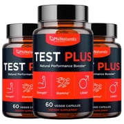 Phinaturals Testosterone Booster for Men, Pack of 3 | Muscle Growth, Libido & Energy Support | Male Enhancement Supplement for Strength & Endurance