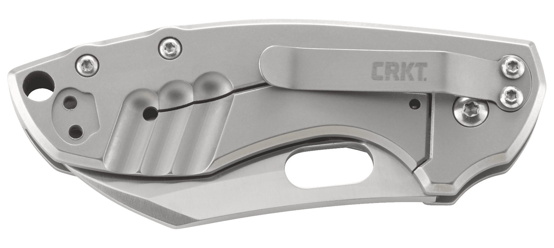 CRKT Pilar Everyday Carry EDC Pocket Folding Knife with Frame Lock: Stainless Steel Plain Edge Blade, Stainless Steel Handle, Reversible Pocket Clip, 5311