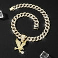 thumbnail image 4 of Miami Necklaces Cuban Pedant Necklace, Iced Out Bling Diamond Jewelry Silver/Gold Hip Hop Cuban Link Chains for Men Women, 4 of 6