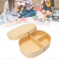 thumbnail image 2 of Fiambrera portátil de madera, caja bento de una sola capa, contenedor de alimentos, lonchera ideal a prueba de fugas, contenedores de alimentos, vajilla para adultos y niños, 2 of 5