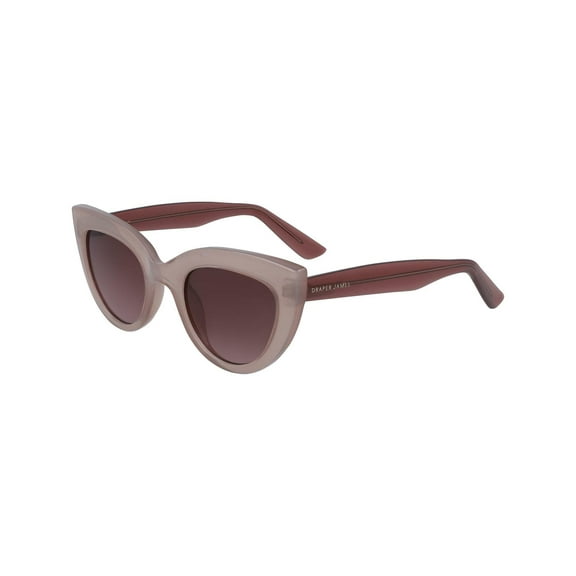 NEW Draper James DJ 9005 272 Taupe Sunglasses with Blush Lenses & DJ Case