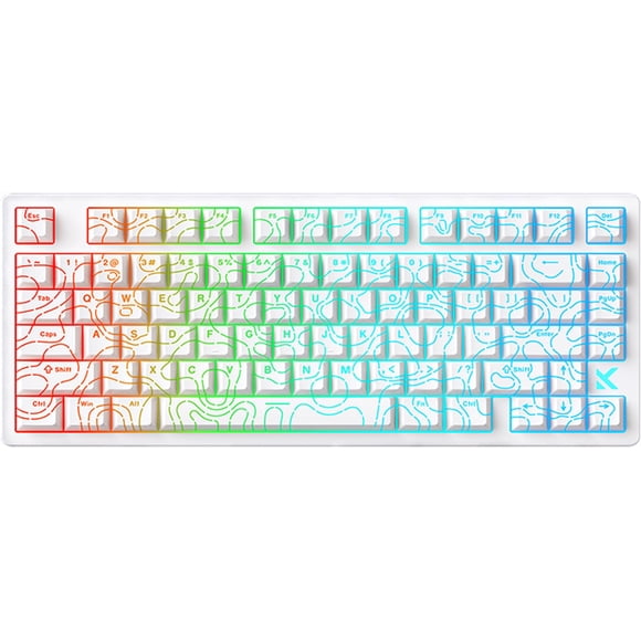Teclado mecánico para juegos JOMKIZ MCHOSE Jet 75 con cable blanco