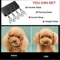 thumbnail image 2 of 7.0 Inches Professional Pet Cat Dog Grooming Shears Scissors, Straight, Curved, Thinning/Blending/Chunking Scissors Kit (4-Set), 2 of 6