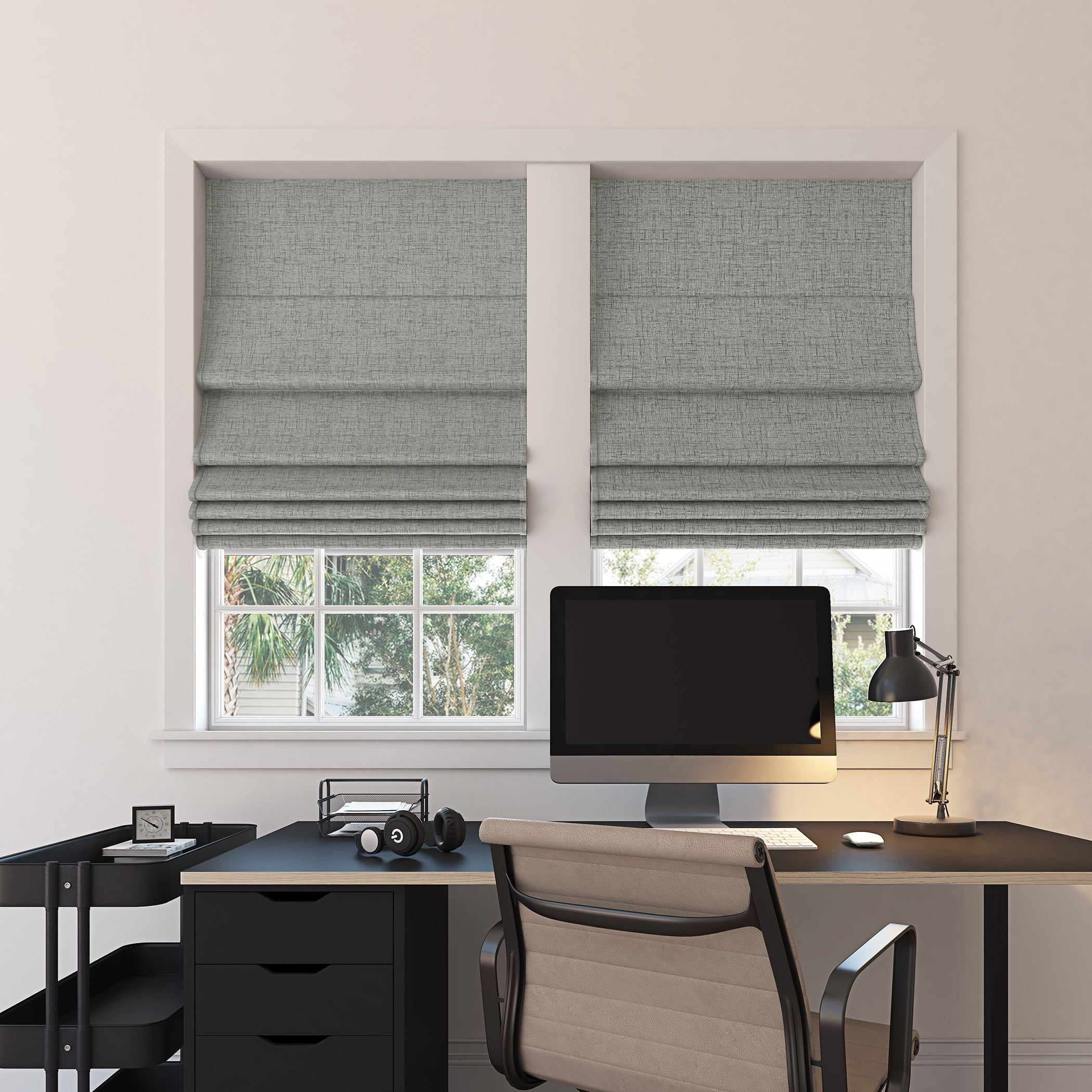 Sun Zero Somerton 1-Piece Textured 100% Blackout Cordless