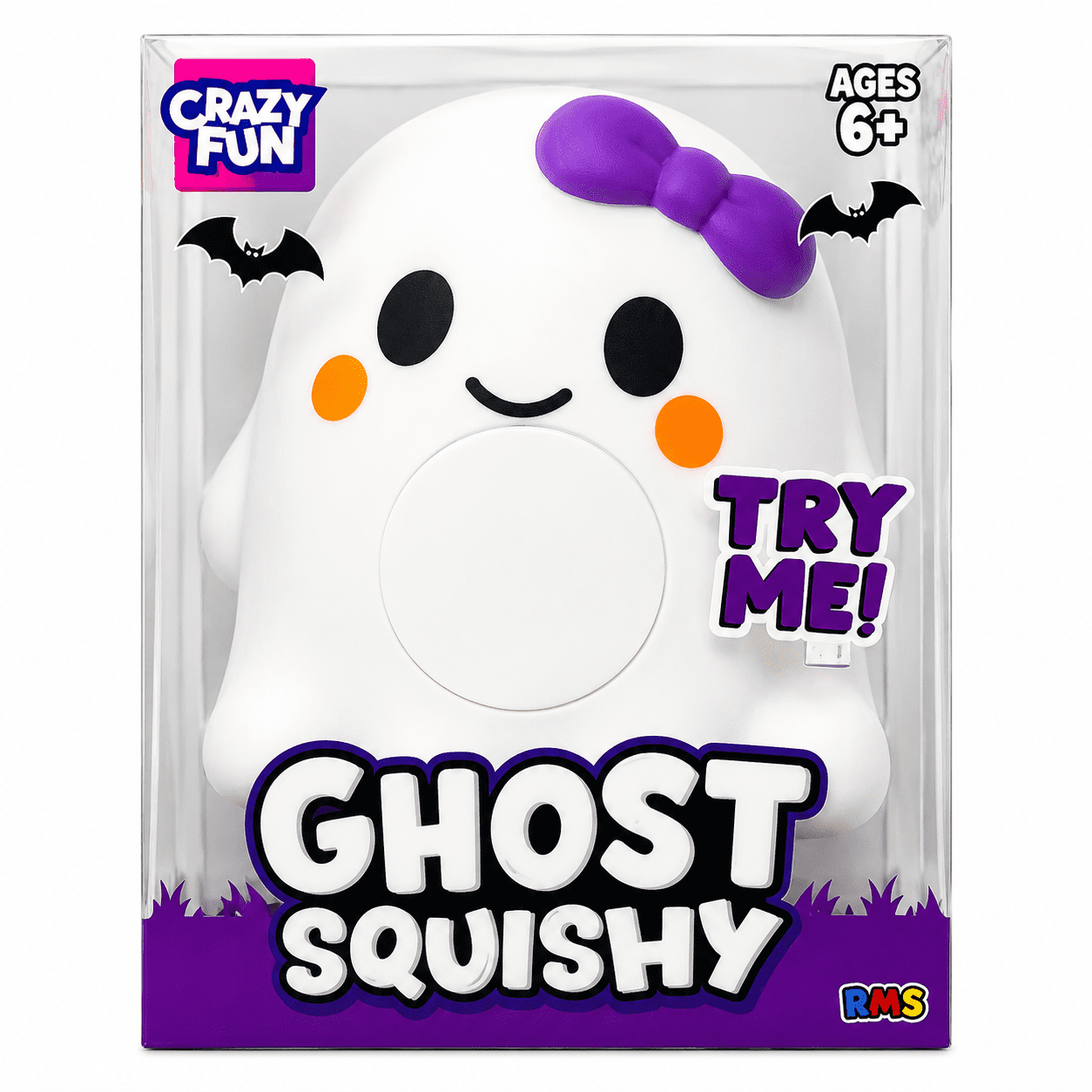 Crazy Fun Large Sensory Squishy Stress Relieving Ghost Figure, 1 of each