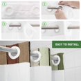 thumbnail image 6 of No Hook Shower Curtain with Snap in Liner,Farm Sage Green Wood Board Waterproof Bath Curtain with See Through Top Window,Farmhouse Wooden Grain Shower Curtains for Bathroom Decor,36x72in, 6 of 9