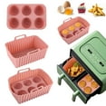 thumbnail image 5 of ZenCart Air Fryer Liners Silicone Baking Tray Rectangular Non-Stick Mold for Cakes Jelly Pudding Dishwasher Safe Air Fryer Accessories, 5 of 8