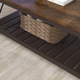 thumbnail image 4 of Farmhouse Coffee Table, Rustic Vintage Living Room Table with Shelf, 40 Espresso, 4 of 15
