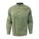 thumbnail image 3 of Ceisia Men's Slim Fit Long Sleeve Stand-Up Collar Slub Linen Shirt with Geometric Embroidery Army Green XL Gifts, 3 of 7