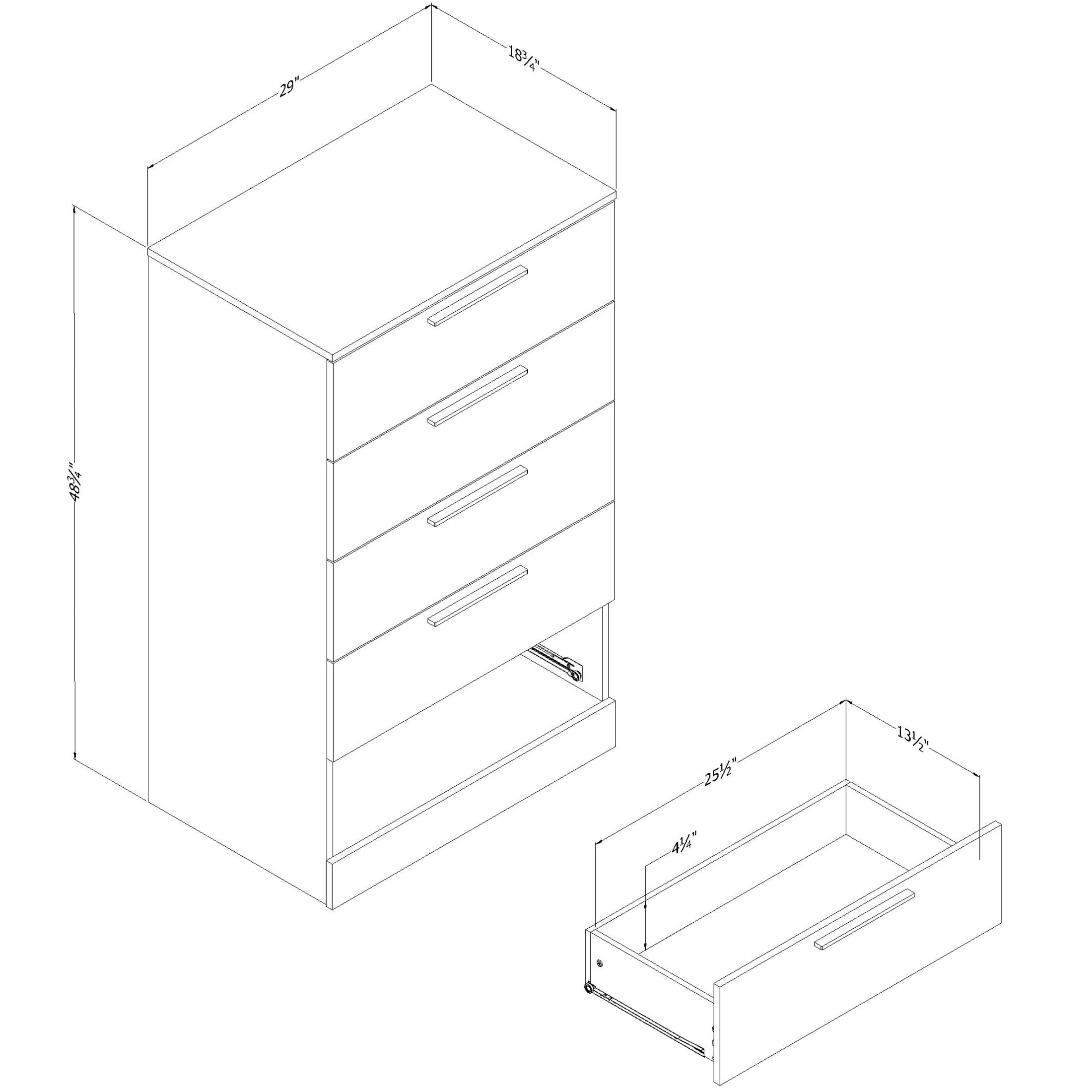 South Shore Step One Essential, Contemporary Chest, Beige