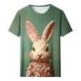 thumbnail image 4 of successthop Womens Easter Shirts Cross Print Casual Short Sleeve Beach T Shirt Crewneck Shirt Summer Vacation Tops XL, 4 of 4