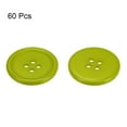 thumbnail image 3 of Uxcell 60Pcs 40L Sewing Buttons 0.98" Resin Round Flat 4-Hole Craft Buttons for Sewing Clothing and DIY, Green, 3 of 5