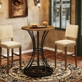 thumbnail image 4 of Round Bar Table, 37.4" H Bar Height Table with Curved Metal Base, High Top Cocktail Pub Stand, 4 of 6
