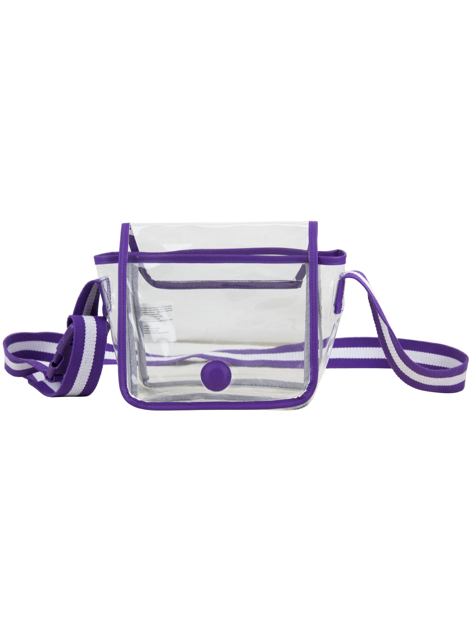 Eastsport Clear Stadium Cross Body, Purple