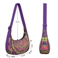 thumbnail image 2 of Adjustable Strap Bag Lightweight Nylon Ethnic Paisley Pattern Bohemian Crossbody Bag for Travel Outdoor Activity Compact Portable Unisex Use, 2 of 5