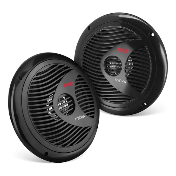 Bocinas Marinas Dobles de 6.5 Pulgadas Pyle, Sistema de Sonido Estéreo para Exteriores Resistente al Agua, 150 Watts, 2 Vías, 1 Par, Negro