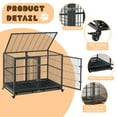 thumbnail image 3 of Ladcaser Heavy Duty Dog Crate 47 Inches Large Metal Dog Kennel with Flexible Divider, 2 Door Pet Cage with Removable Tray and Wheels for Small Medium Large Pets, 3 of 7