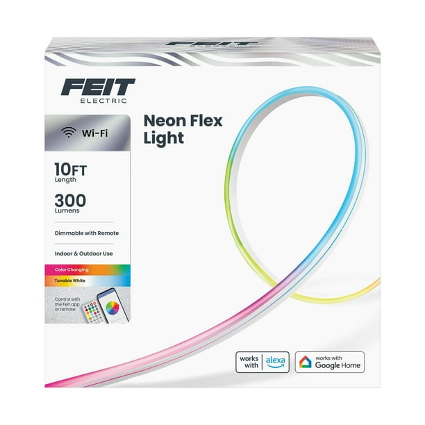 Sira de luces LED inteligentes Neon Flex Feit Electric de 10 pies RGBW