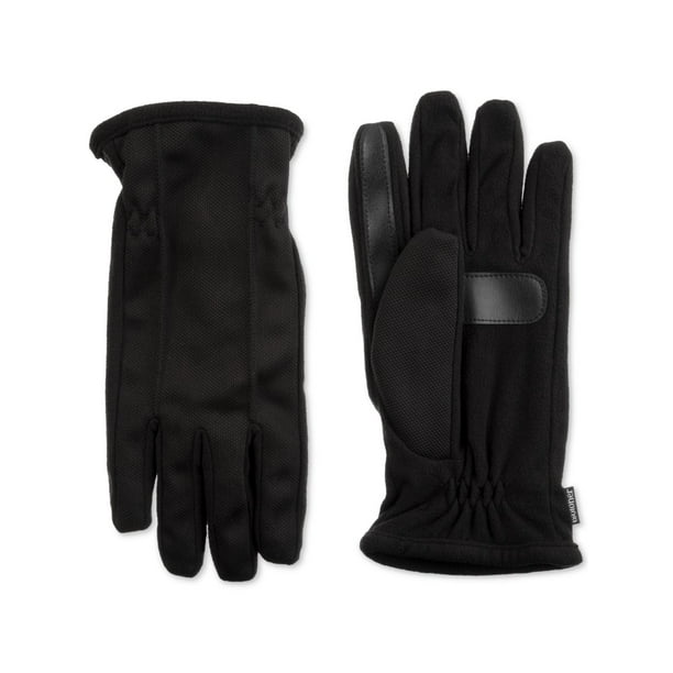 Isotoner Isotoner Mens Fleece Lined SmartDri Driving Gloves Black M