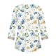 thumbnail image 4 of ICHUANYI Clearance Fashion Women's Summer V-Neck 3/4 Sleeve Print Casual T-shirt Blouse(Yellow, XL) ICHUANYI WER2023081110809, 4 of 5